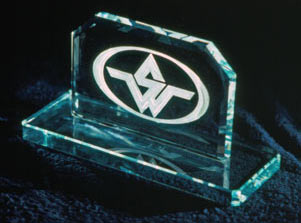 Beveled Sculpture with Company Logo