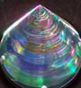 Circular Dichroic Glass Sculpture